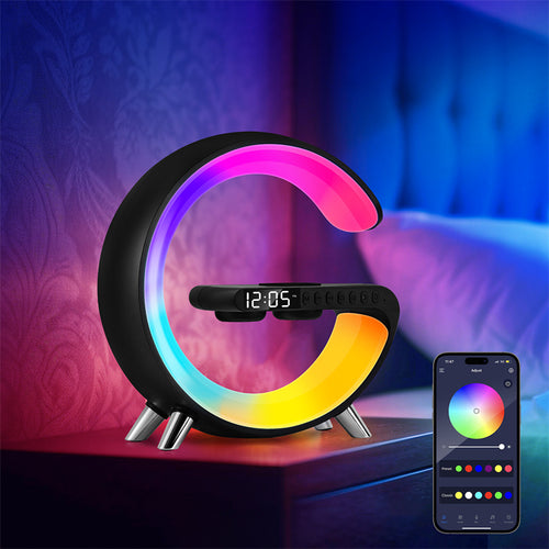 LUXBIT G-Aura  Intelligent G-Shaped LED Lamp with Bluetooth Speaker & Wireless Charging