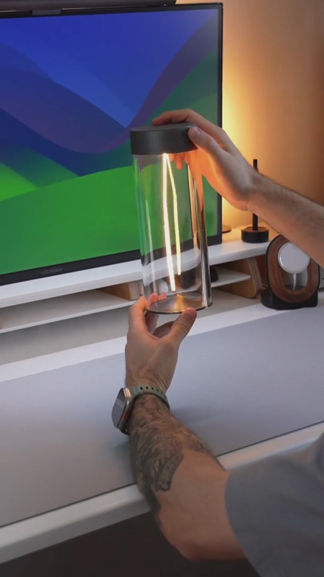 LUXBIT AuraGlow Crystal-Clear Rechargeable LED Ambient Light